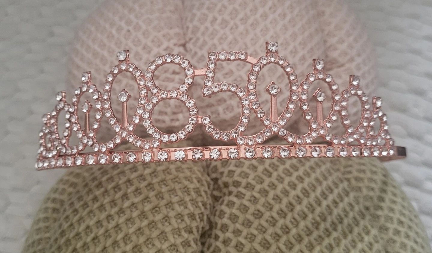 New Rose gold 50th birthday tiara