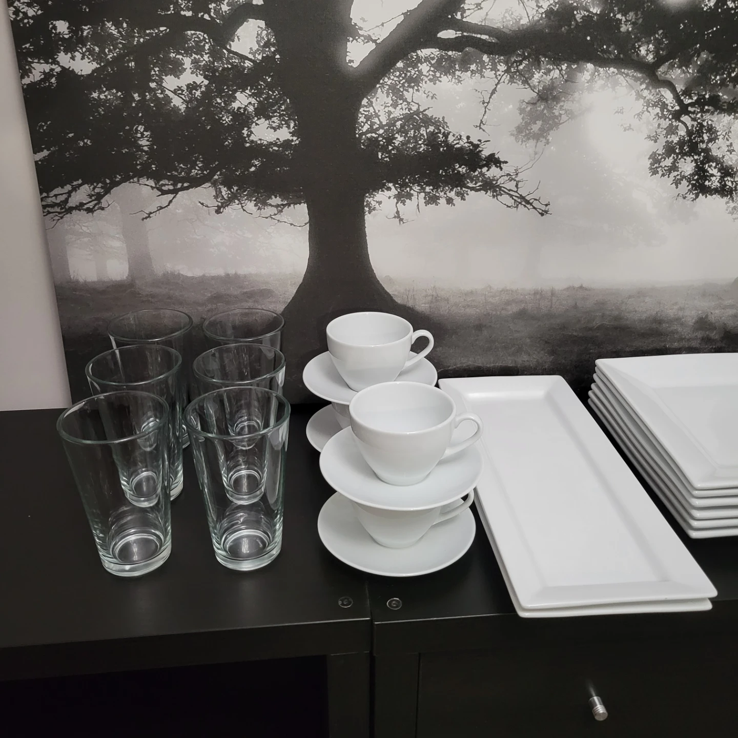 White Square Dinnerware and Glassware Set - photo 3