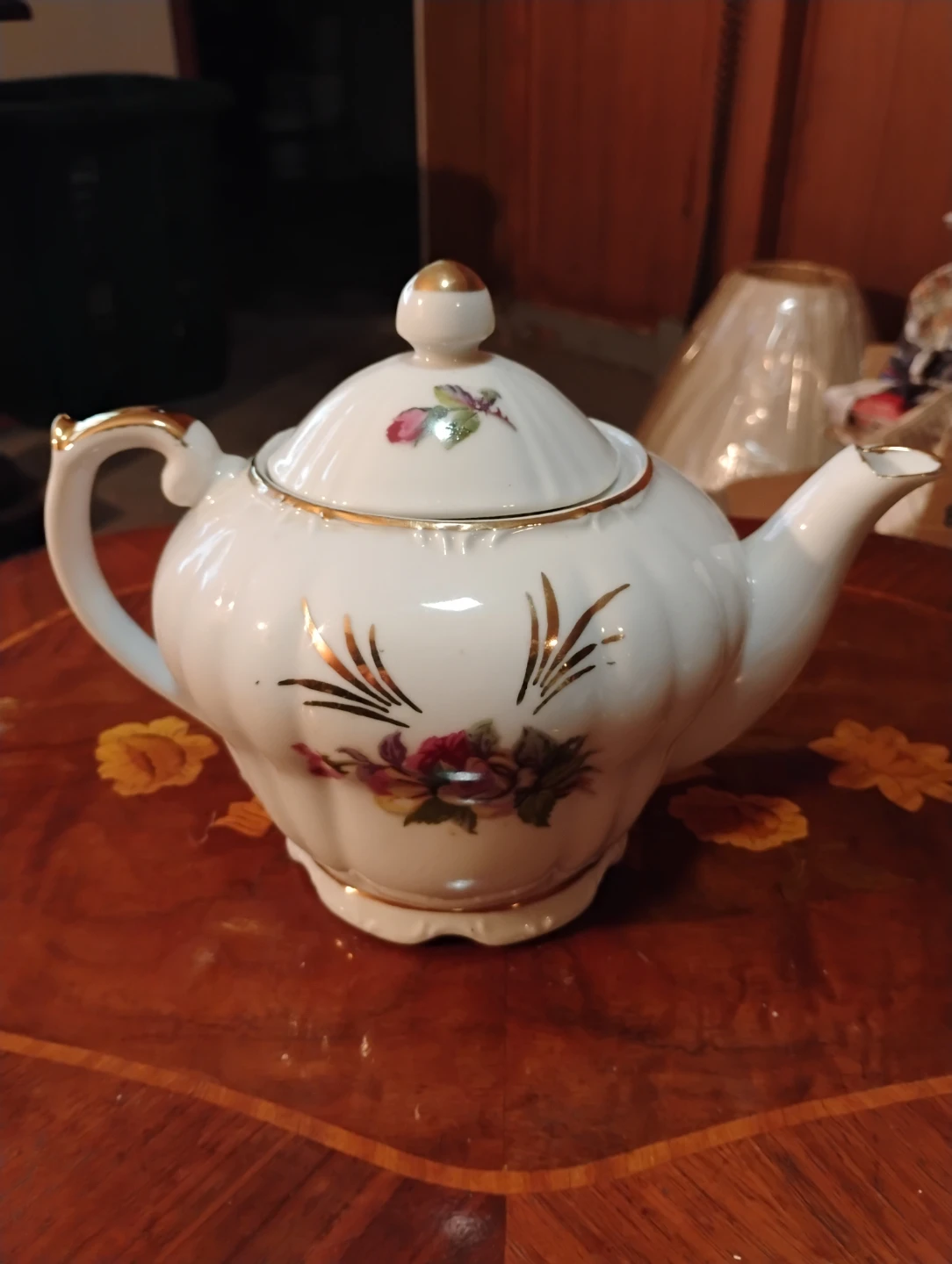 Vintage Floral Porcelain Teapot - photo 2