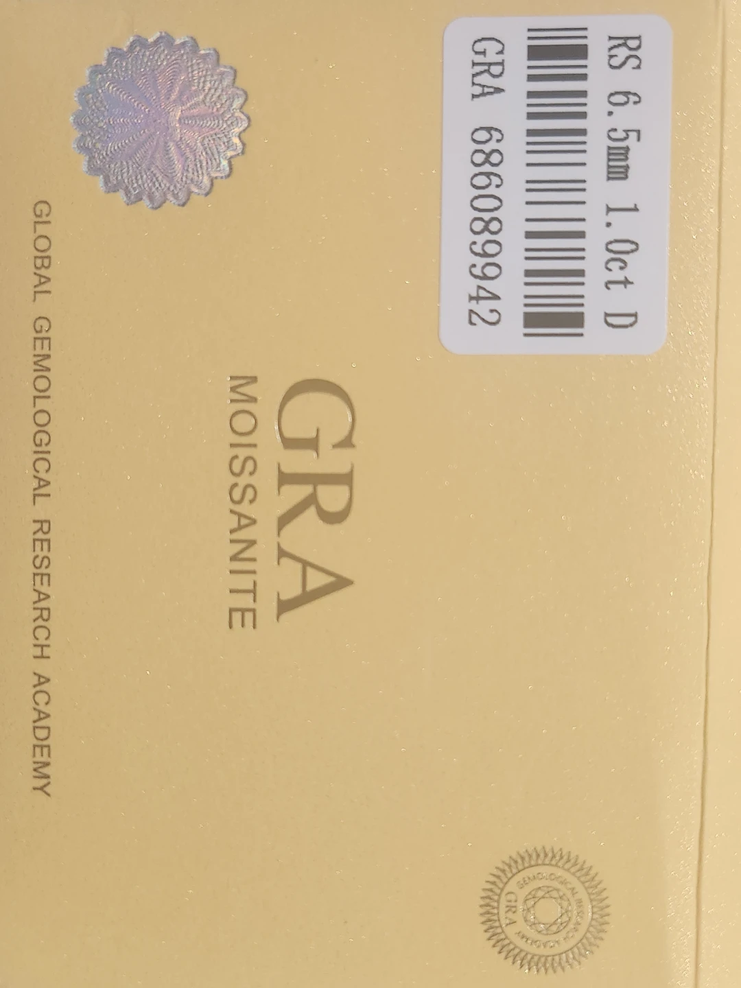 GRA Moissanite Ring 1.0ct 6.5mm - photo 5