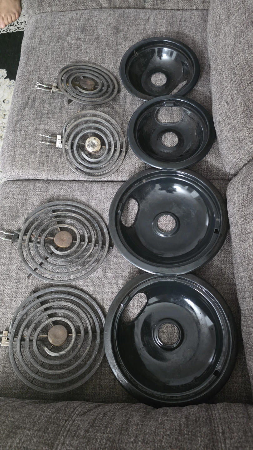 Electric Stove Burner and Drip Pan Set