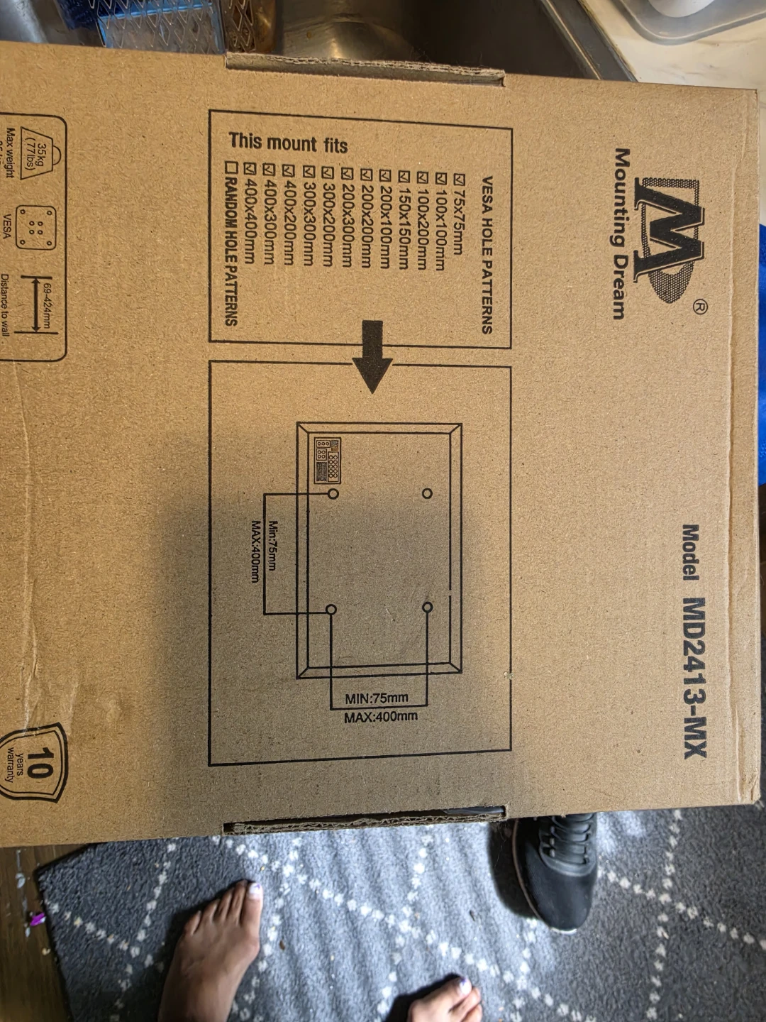 BNIB Mounting Dream Full-motion TV Wall Mount MD2413-MX - photo 2