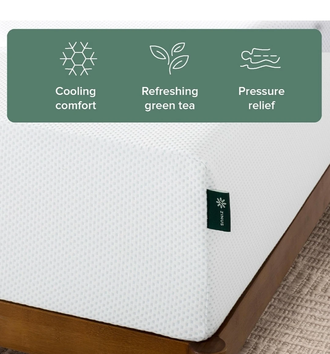 Zinus Green Tea Memory Foam Mattress - Queen - photo 3