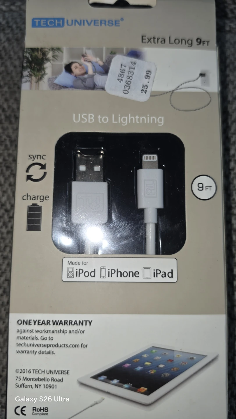Tech Universe USB to Lightning Charge and Sync Cable - photo 4