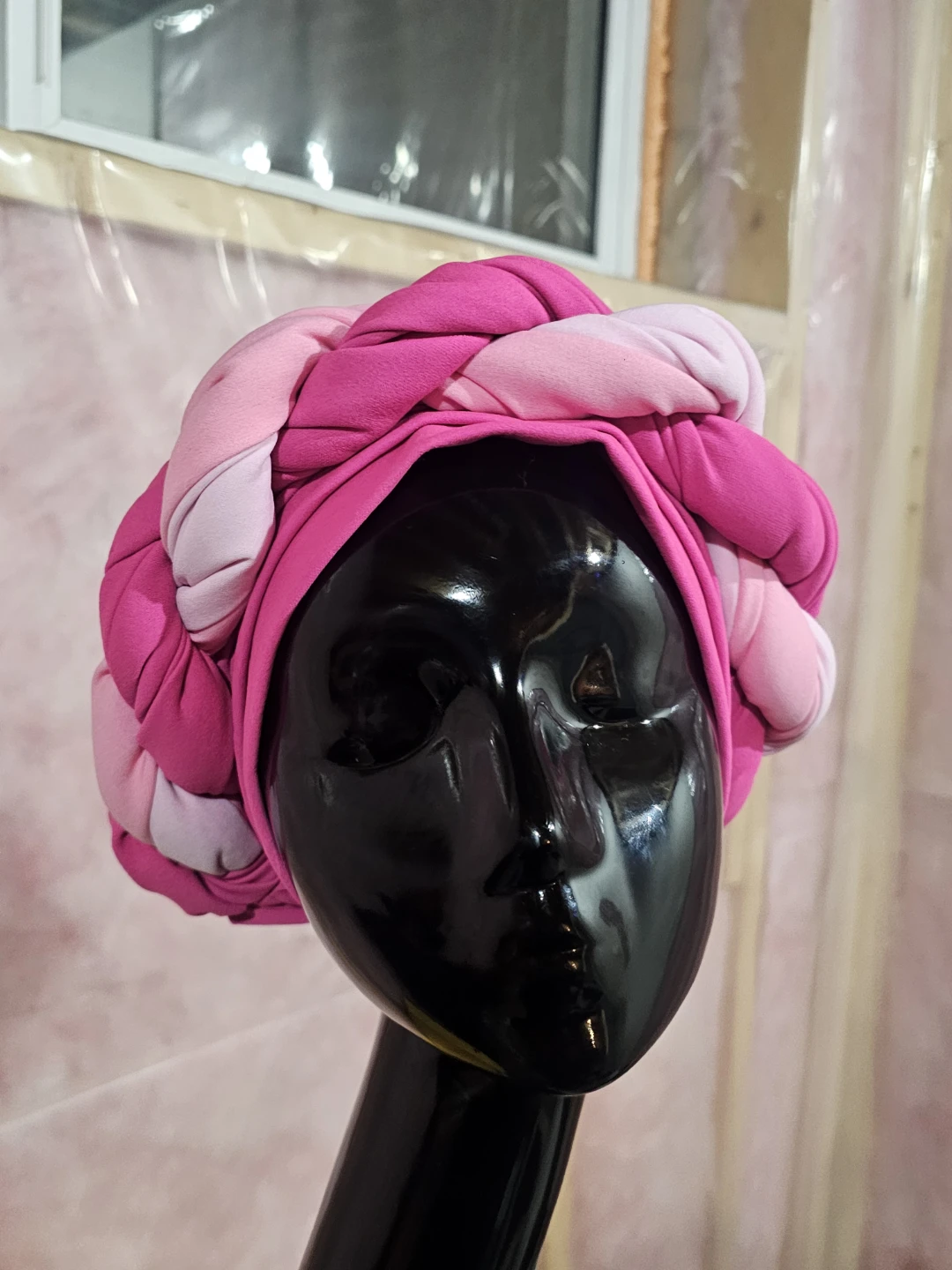 Braided Turban Headwrap in Pink Tones - photo 5