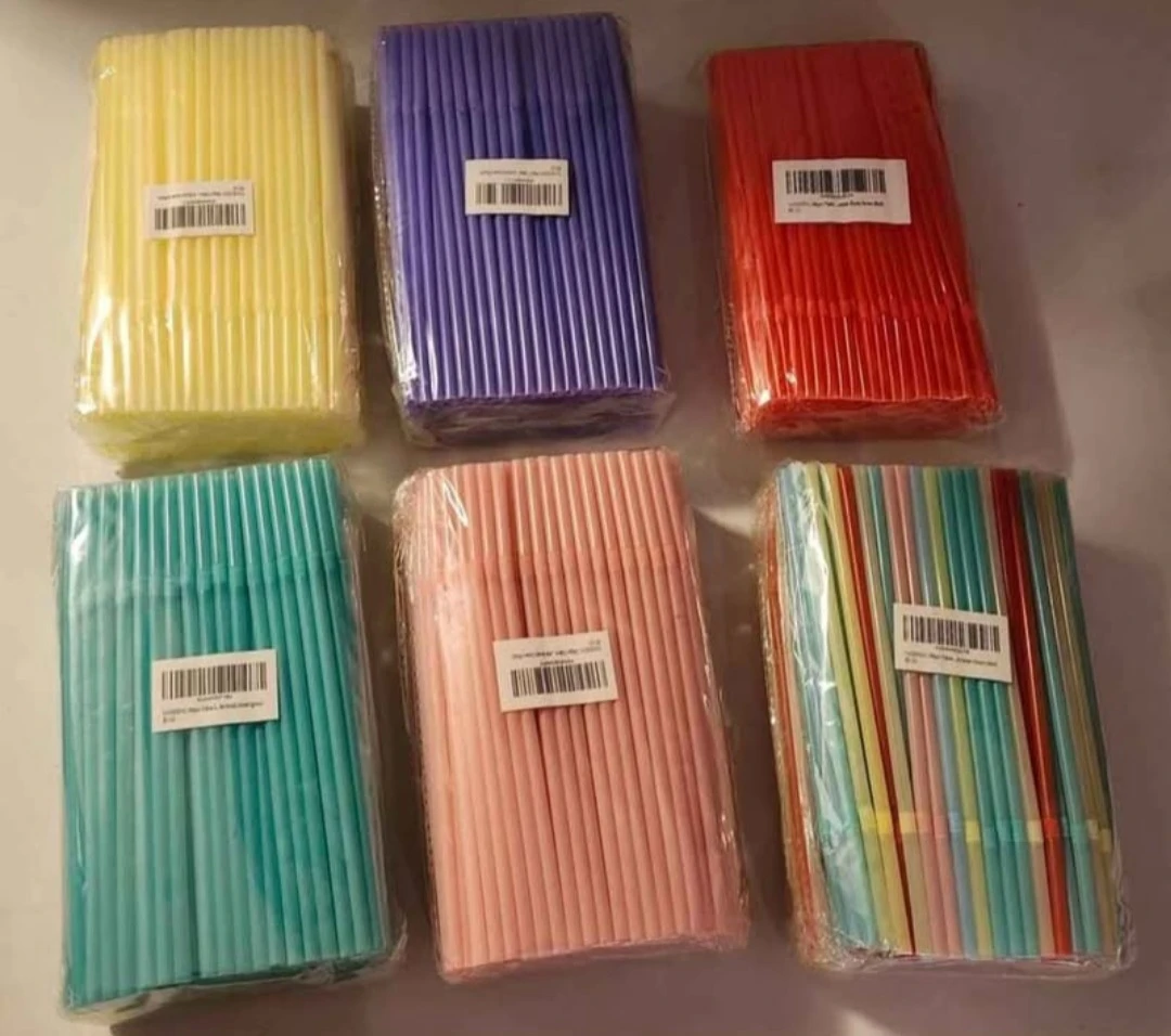 YAOSHENG 200pcs Assorted Coloured Straws