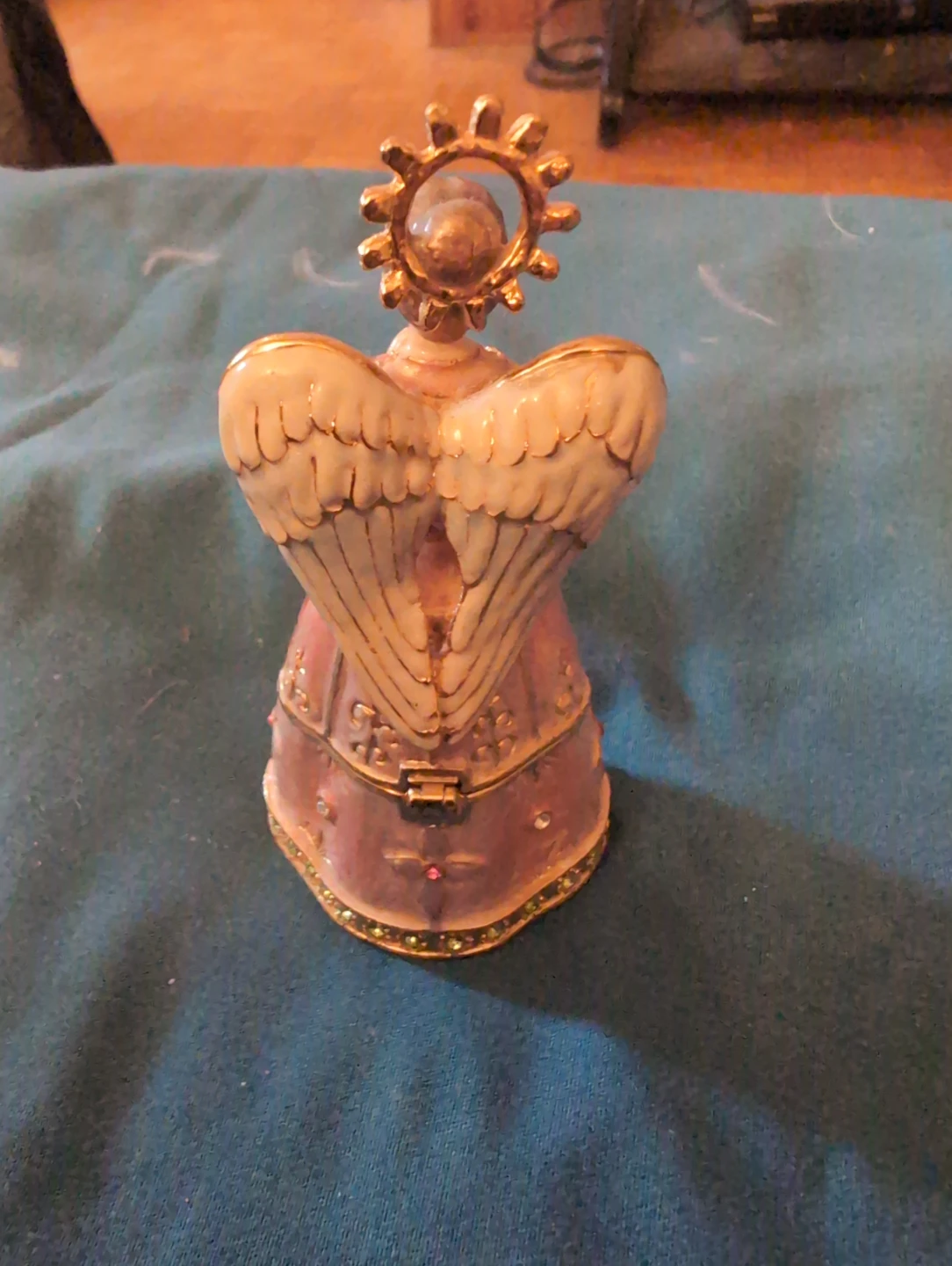 Decorative Pink Angel Hinged Trinket Box - photo 4