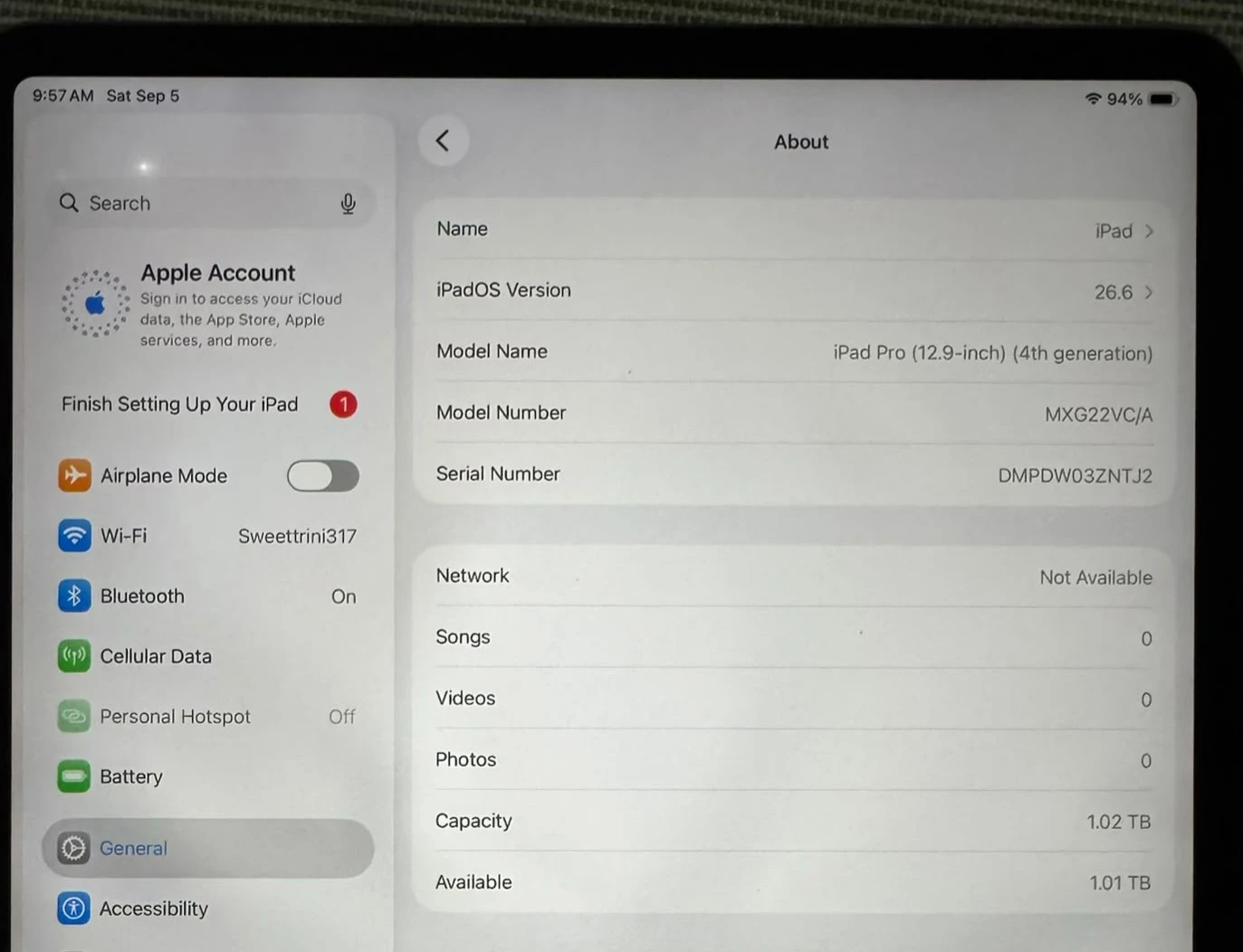 Apple iPad Pro 12.9” 4th Gen – 1TB – Wi-Fi + Cellular - photo 3