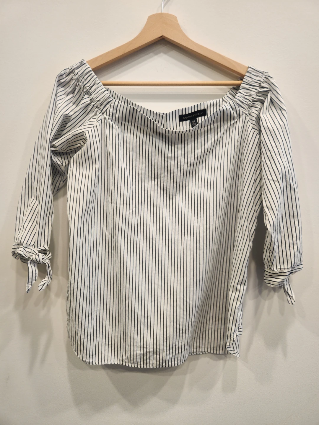 Banana Republic Striped Off-Shoulder Top