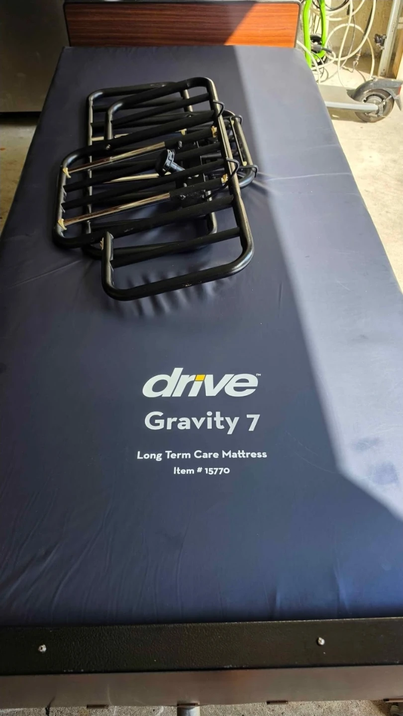 Drive Medical Electric adjustable bed with mattress & side rails