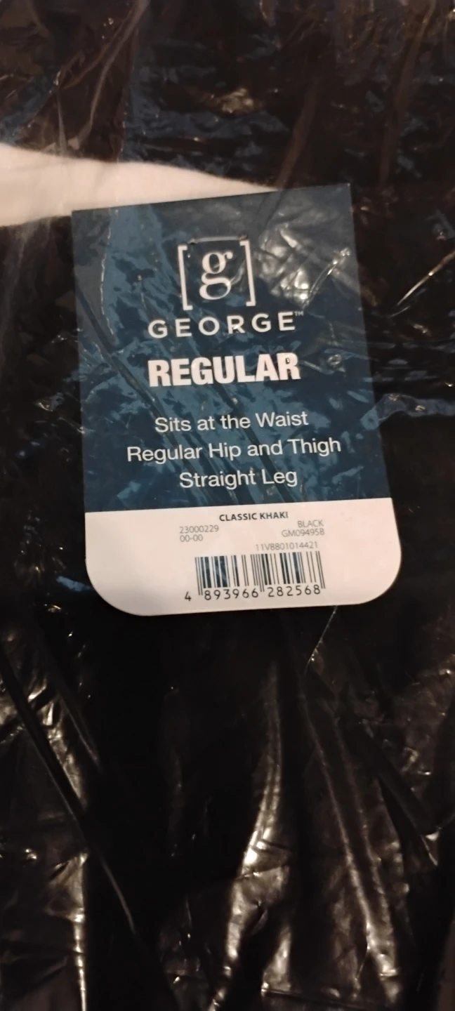 George Straight Leg Khaki Pants Black