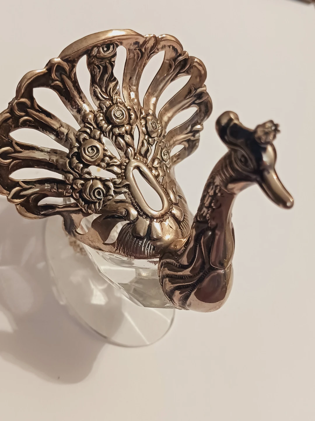Sterling Silver & Crystal Peacock 🦚 salt shaker
