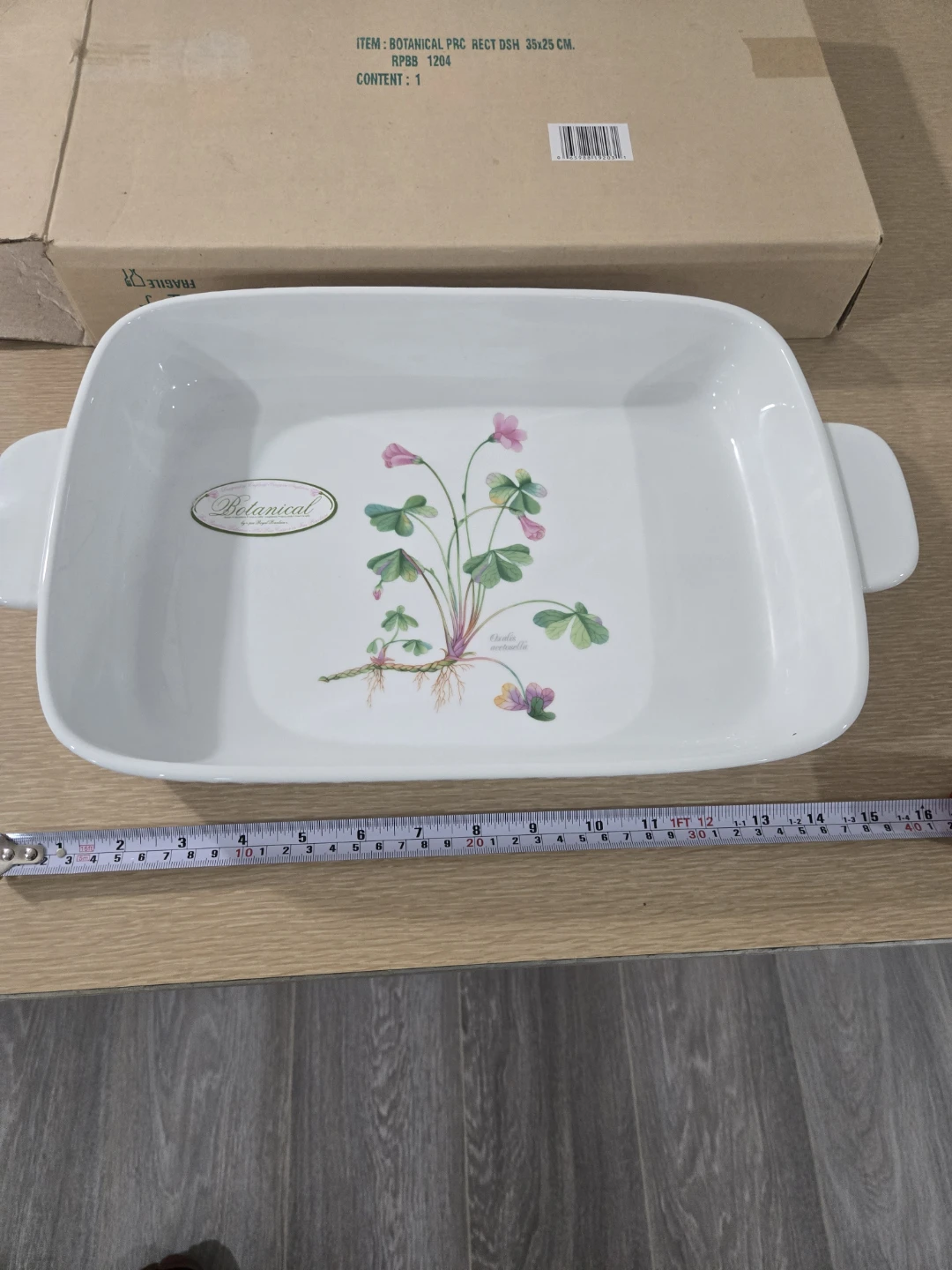 Royal Porcelain Botanical Rectangular Dish 35x25 cm