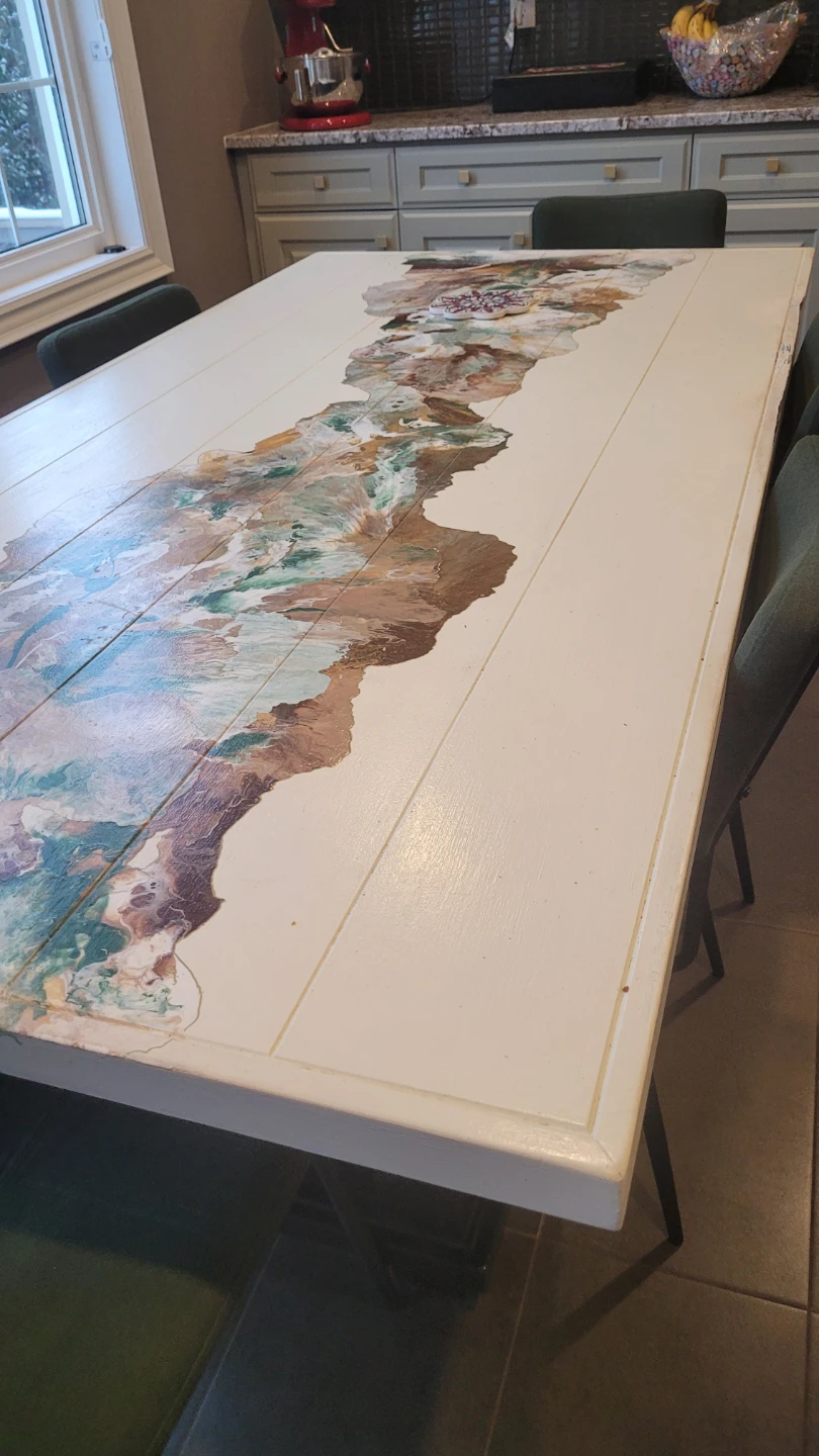 Hand painted dining table