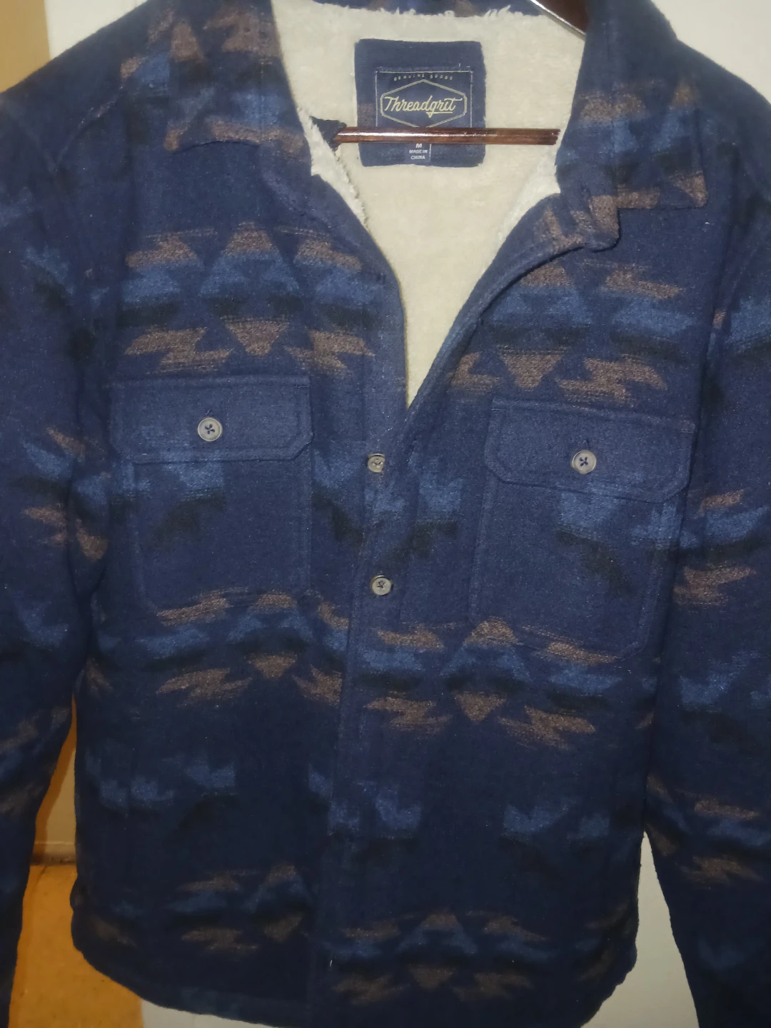 🏈 Thread & Supply Sherpa-Lined Flannel Shirt Jacket - photo 3