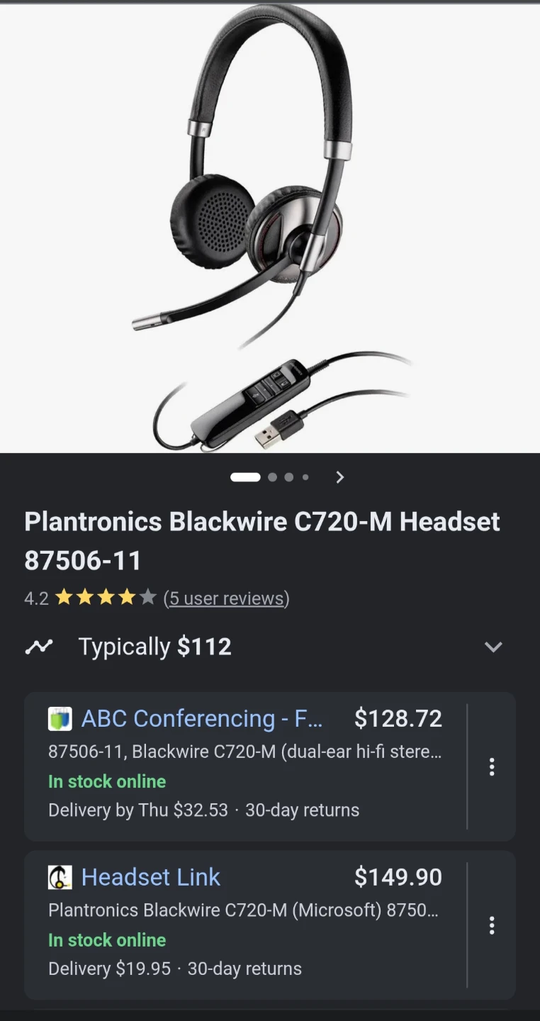 Plantronics Blackwire C720 Corded USB Headset - photo 3