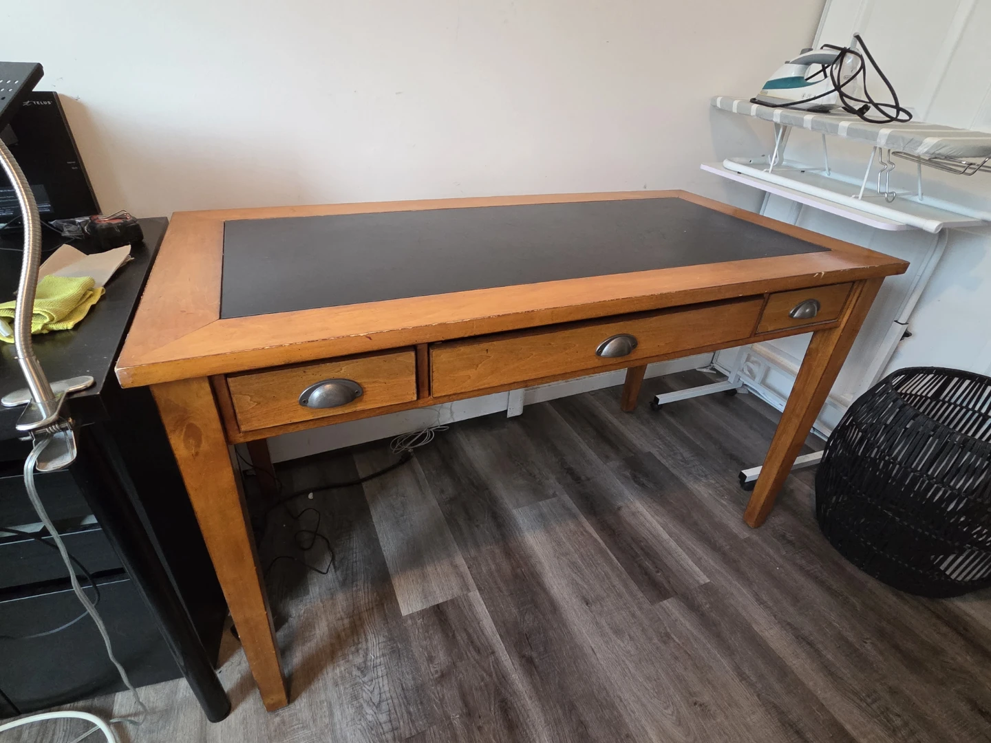Wooden Desk with Pull-Out Drawer - photo 3