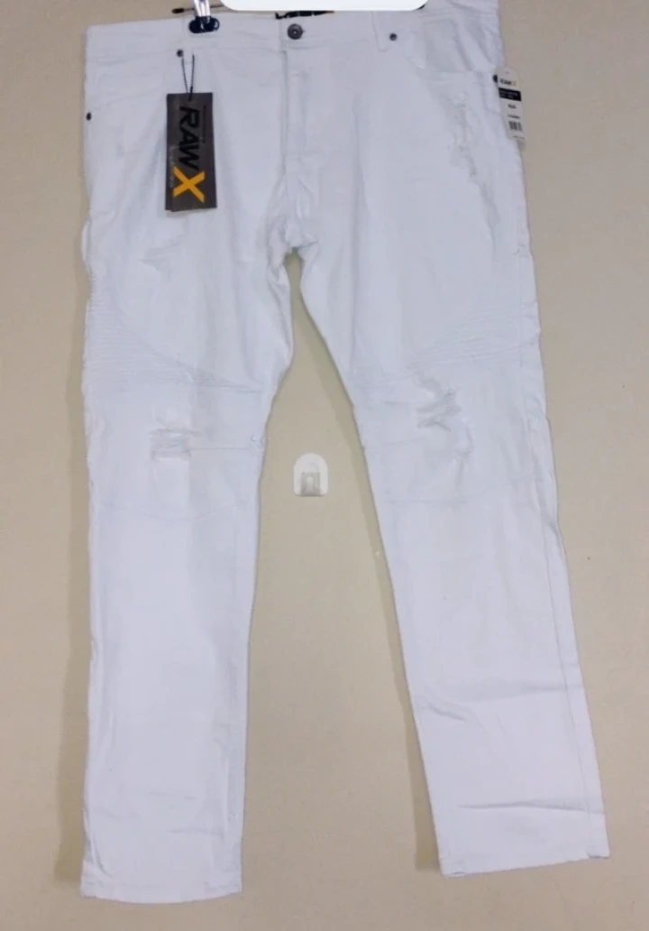 Raw X White Skinny Jeans Size 40