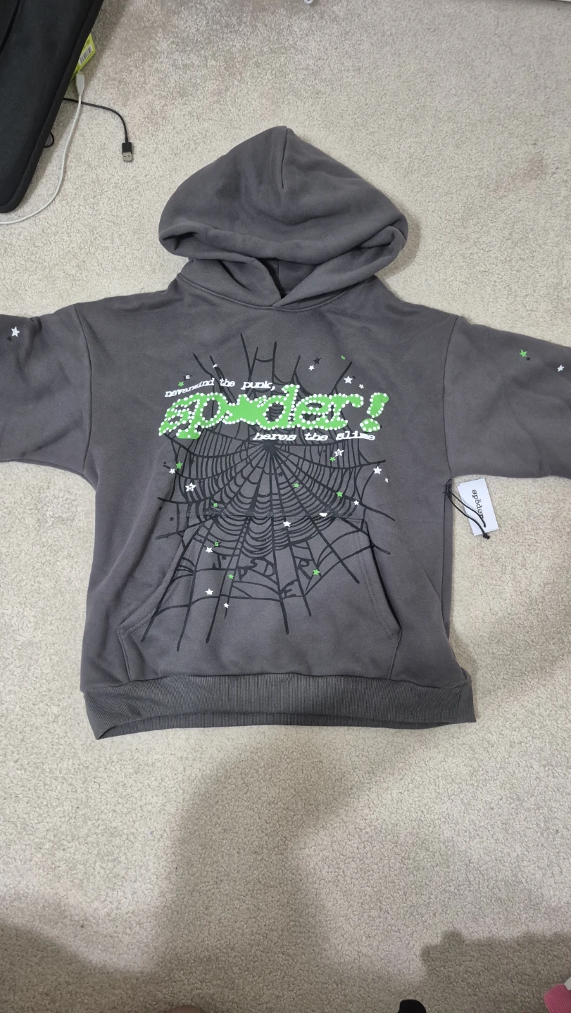 SP5DER Hoodie Charcoal Green