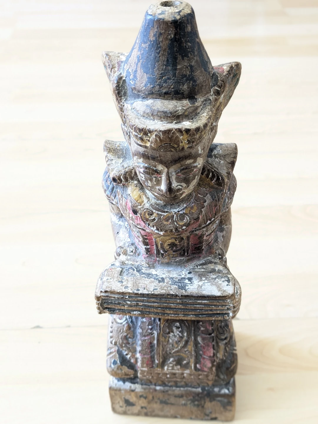 Antique Hand Carved  / Polychrome Wood Sculpture