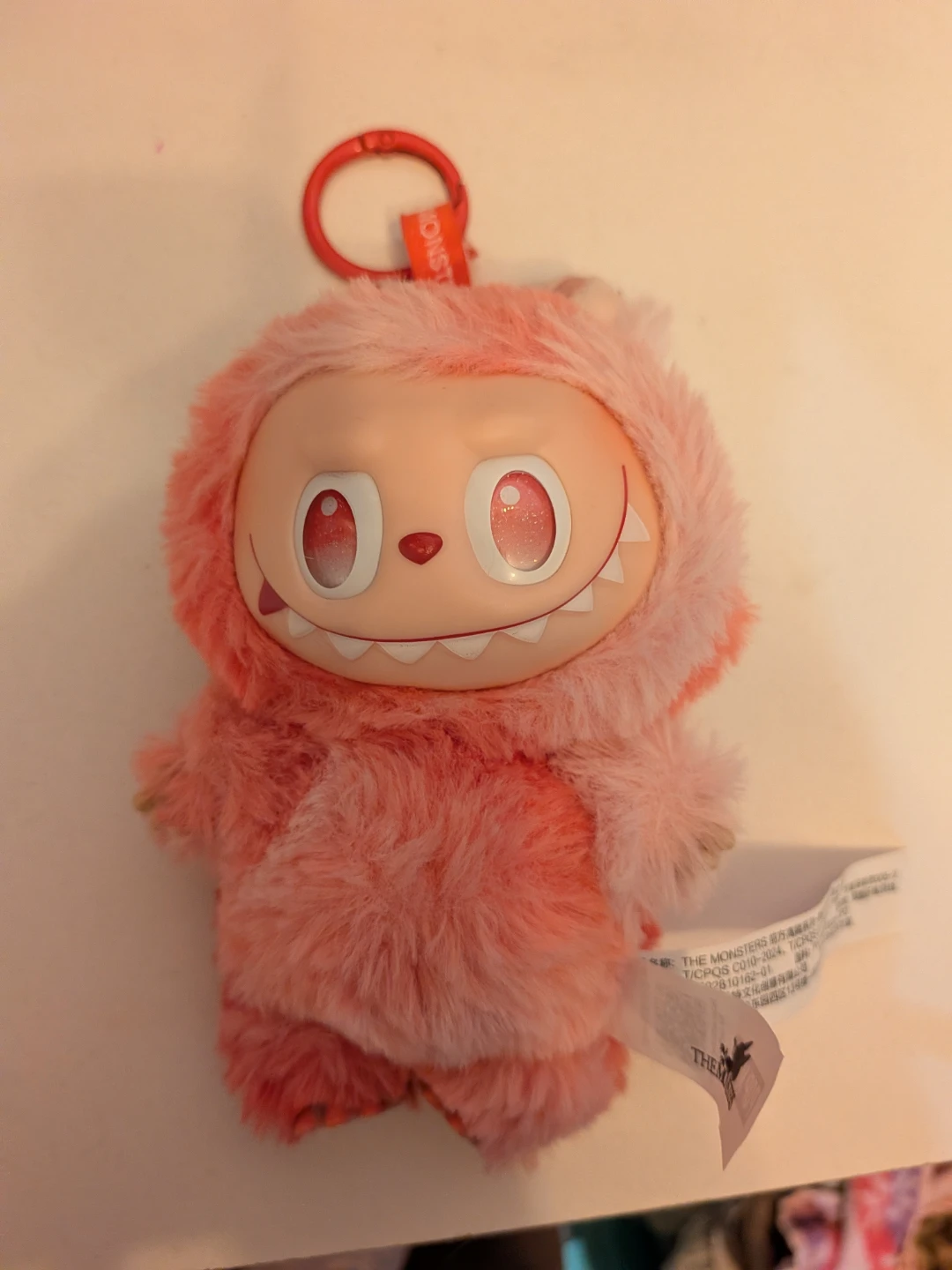 The Monsters Labubu Pink Keychain