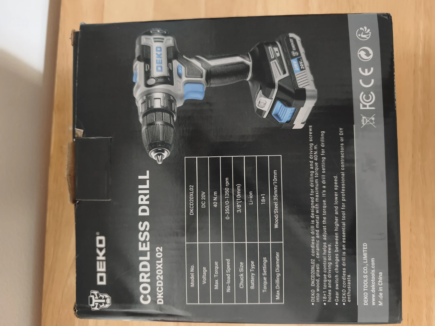 DEKO 20V Cordless Drill DKCD20XL02 - photo 3