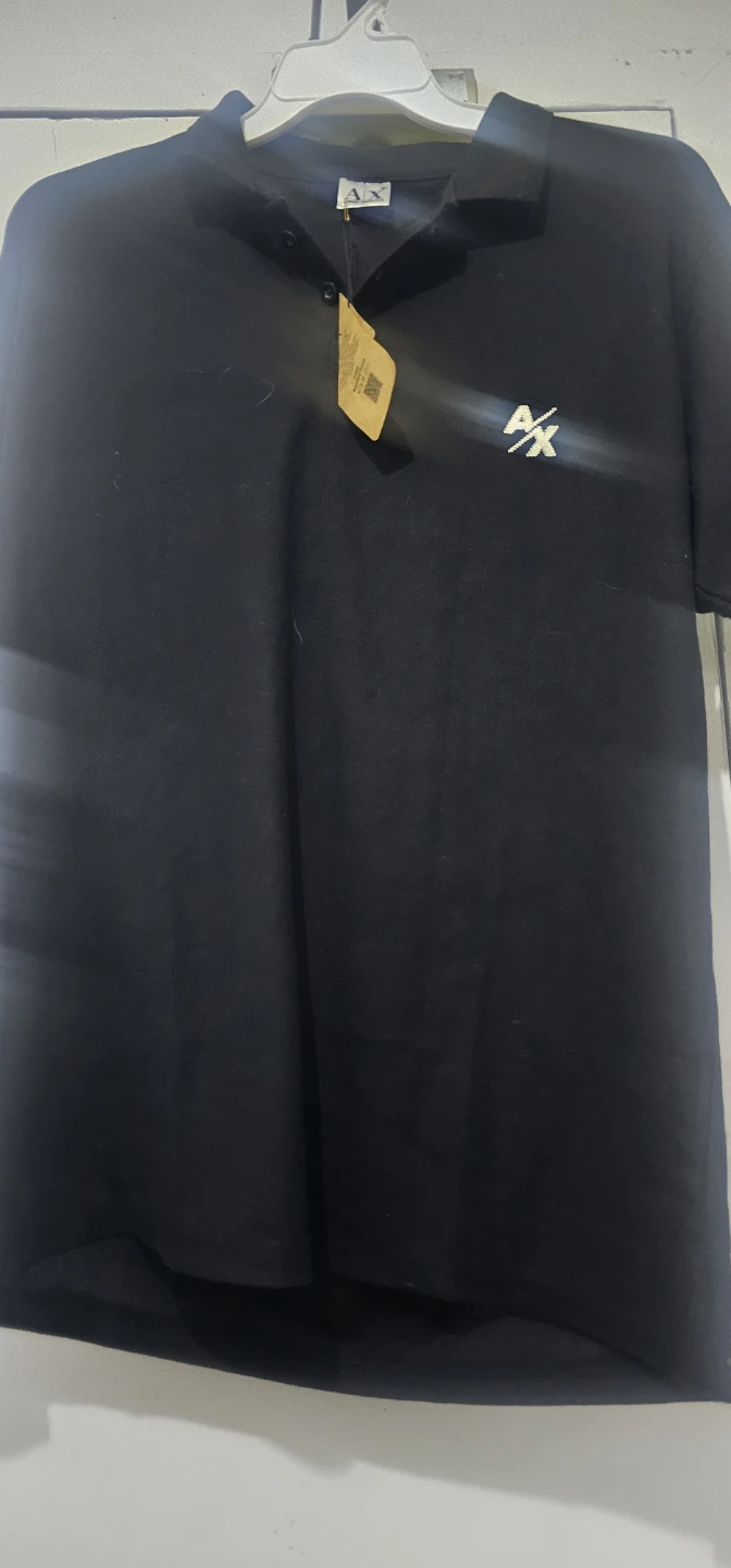 Armani Exchange Black Polo Shirt