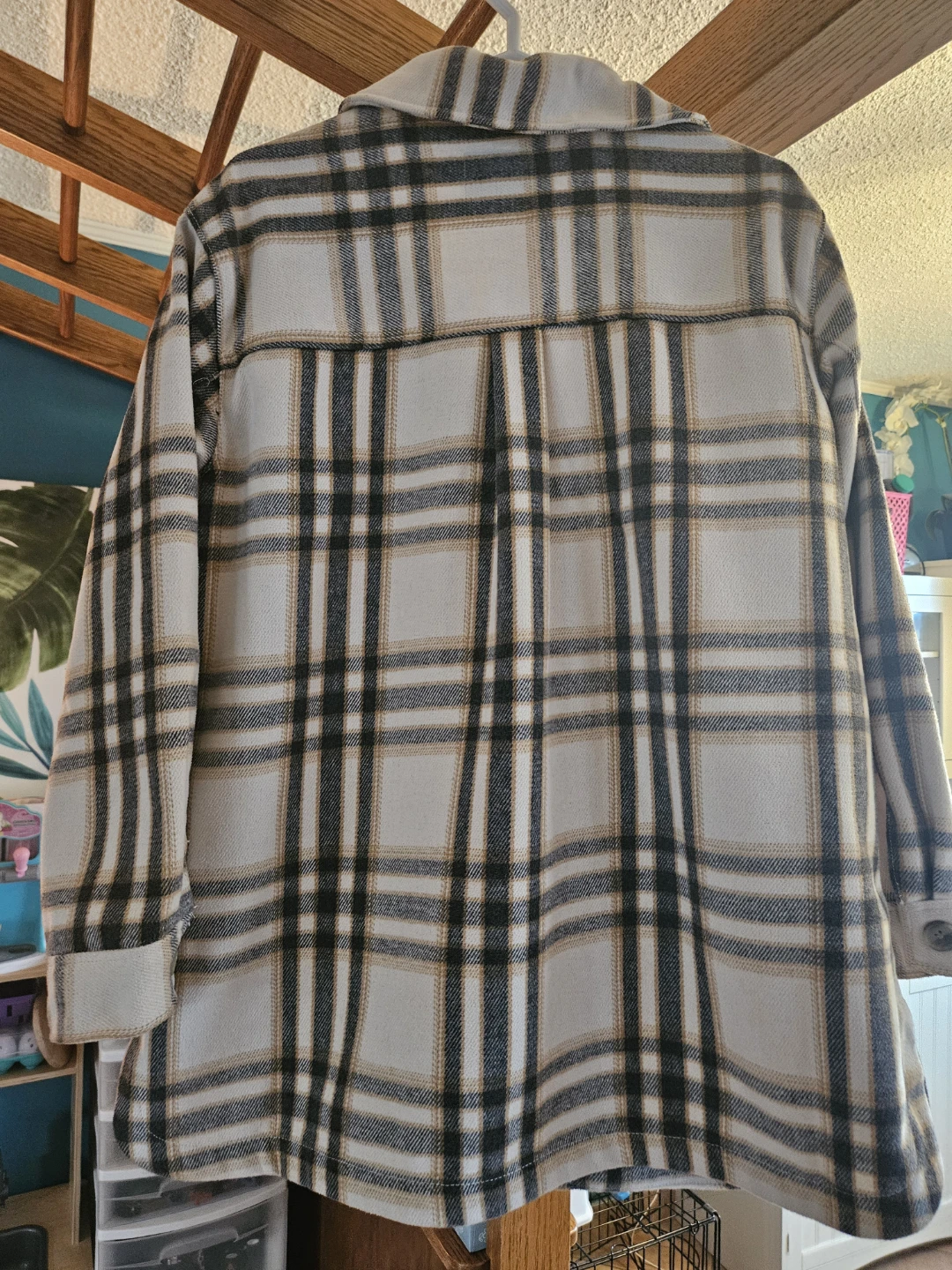 Old Navy Plaid Button-Up Shacket - photo 2