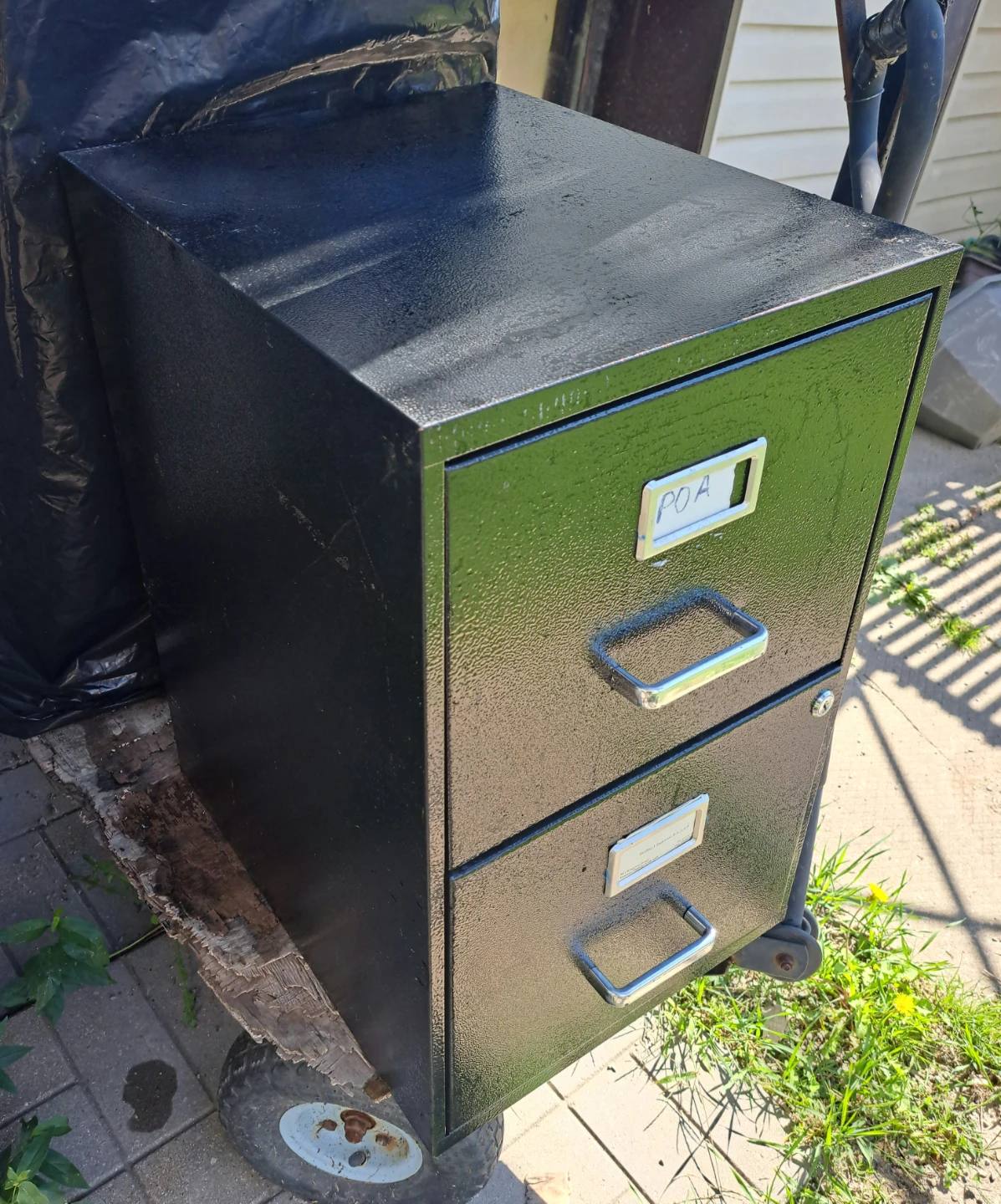 Black 2-Drawer Filing Cabinet - photo 2