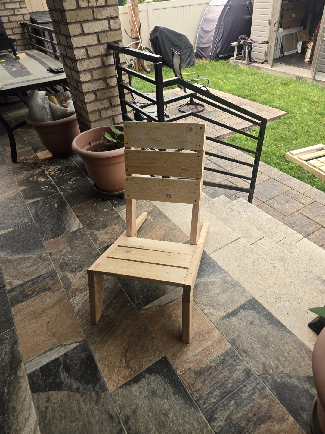 Handmade Wooden Outdoor Chair - photo 2