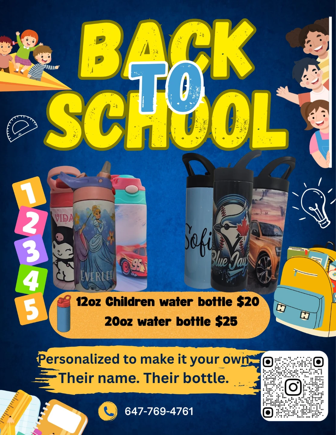 Custom Children's Water Bottles