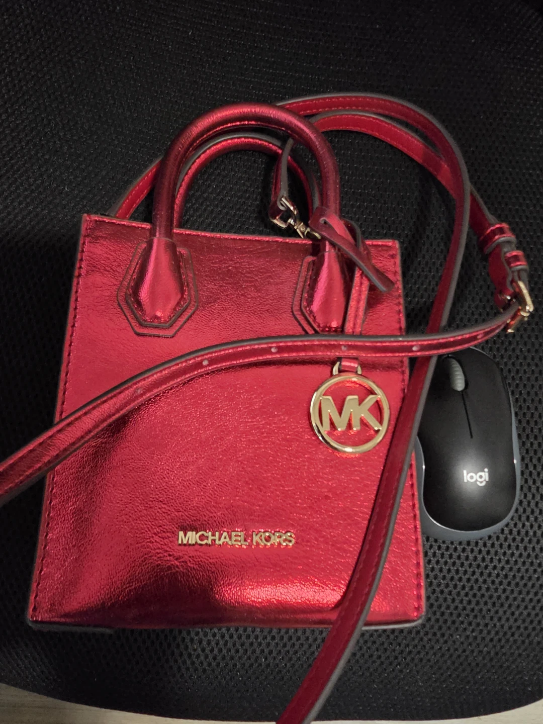 Michael Kors Red Metallic Mini Tote Bag - photo 2