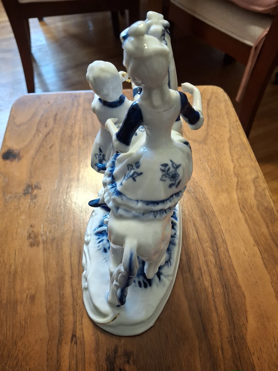Vintage Porcelain Figurine Couple on Horse - photo 4