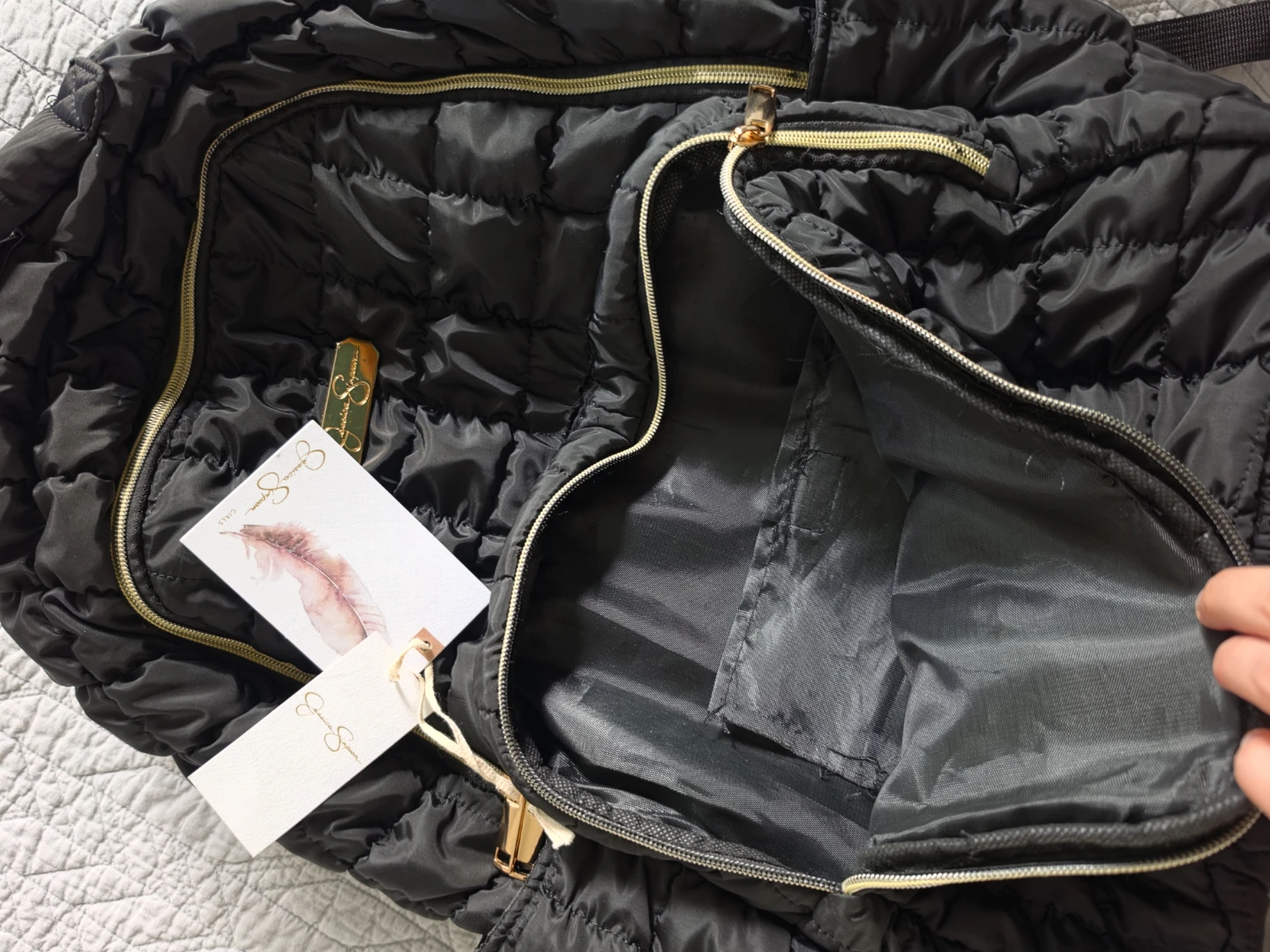 Jessica Simpson Quilted Black Backpack - photo 3