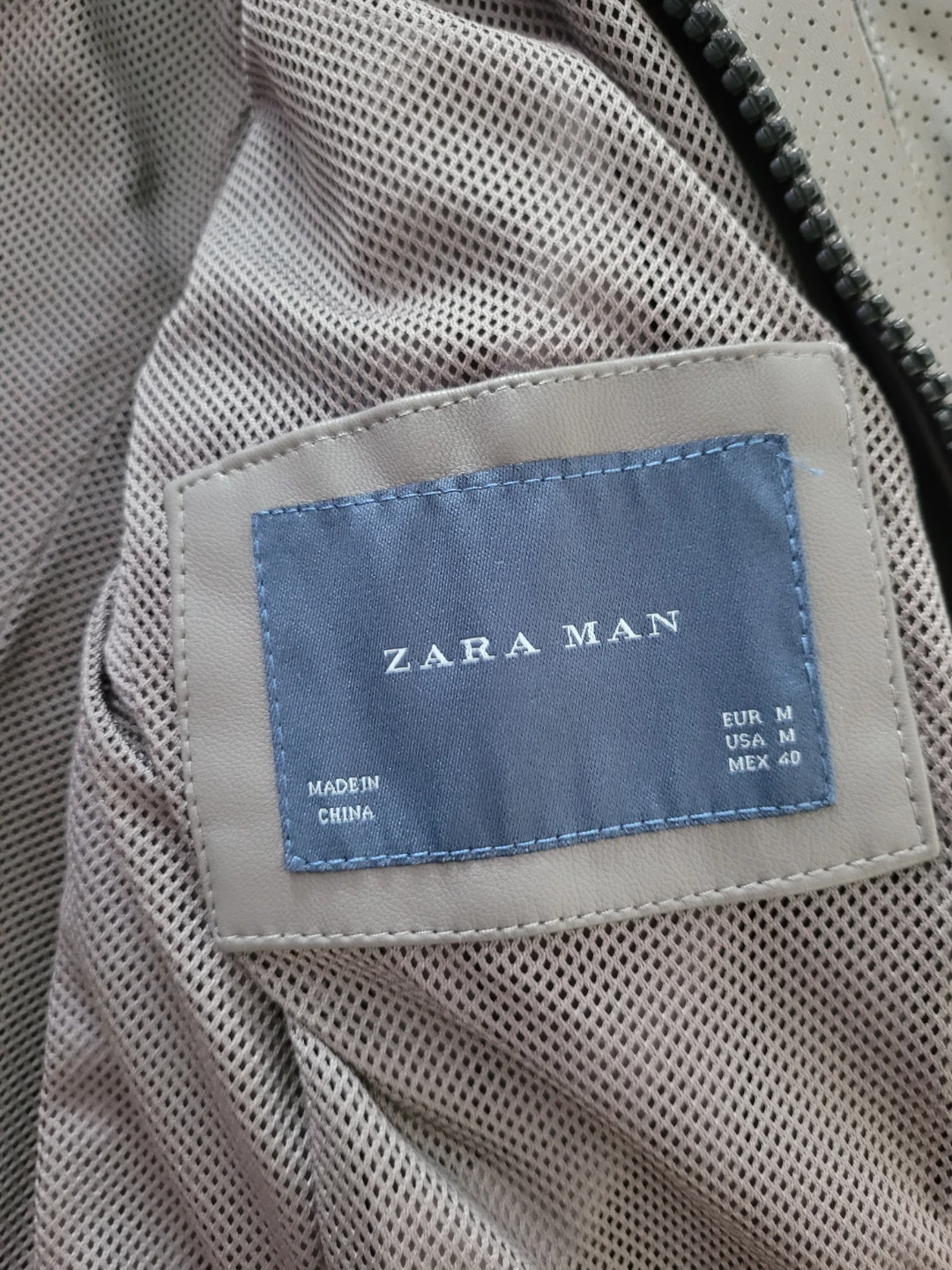 ZARA MAN Perforated Faux Leather Jacket Size M - photo 2