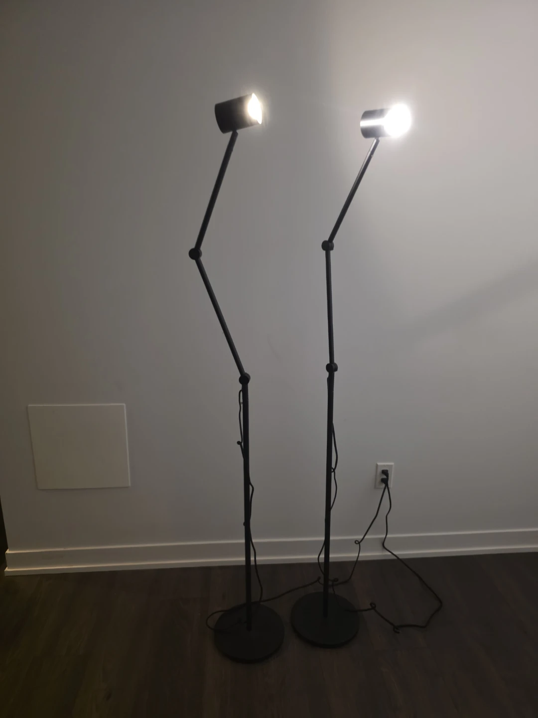 2pcs  Floor/reading lamp, BLACK