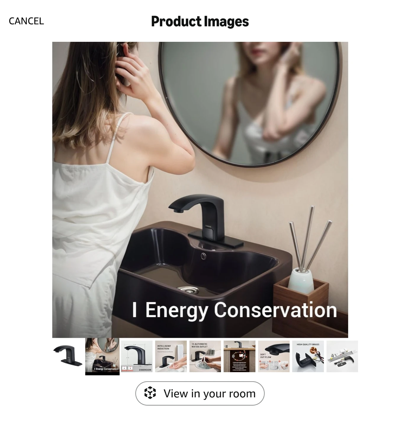 BODQEMR Automatic Motion Sensor Bathroom Faucet - photo 2