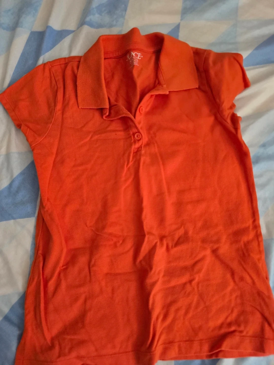 The Children's Place Orange Polo Shirt Size M/M 7/8