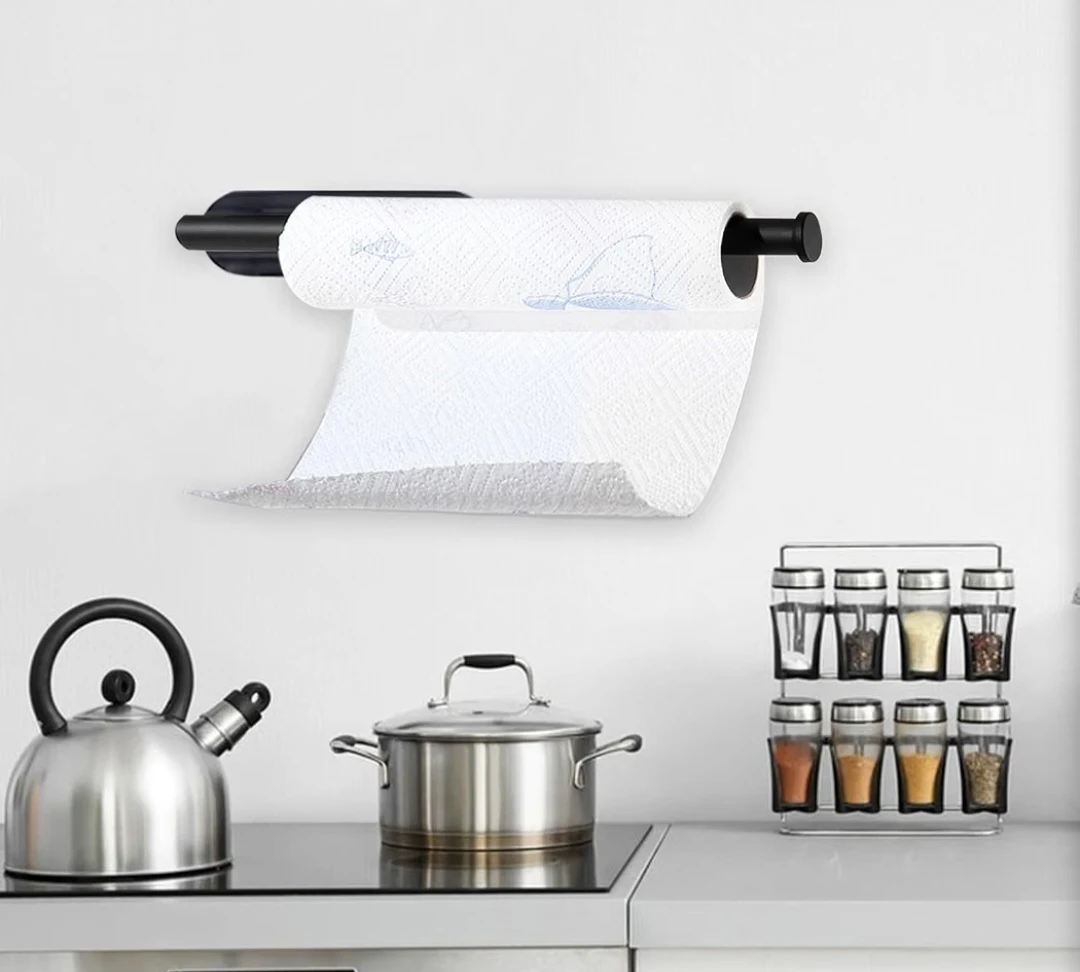 Wall-Mounted Matte Black Paper Towel Holder - photo 4