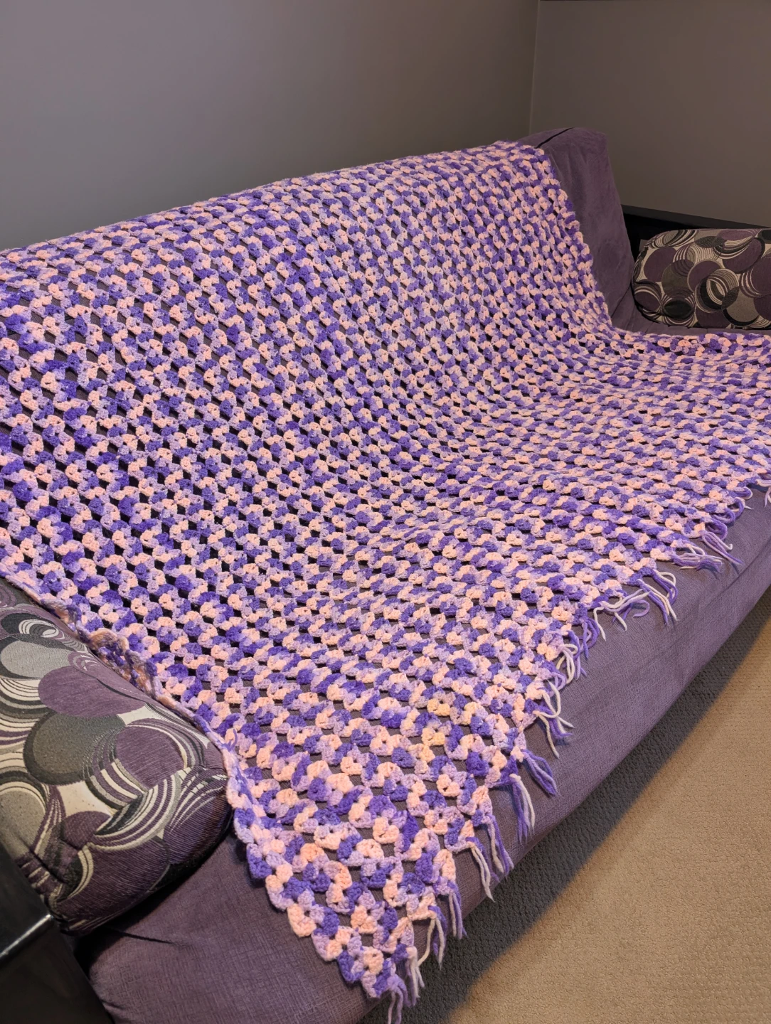 Crocheted blanket, vintage