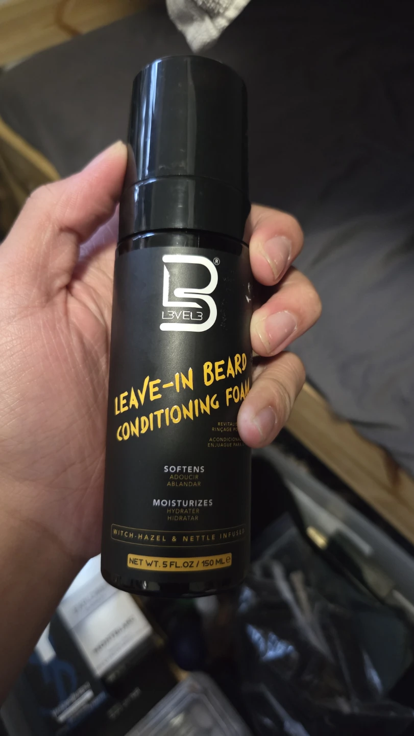 L3VEL3 Leave-In Beard Conditioning Foam