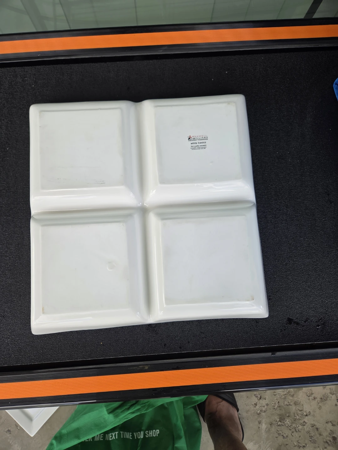 White Square Divided Appetizer Plate - photo 5