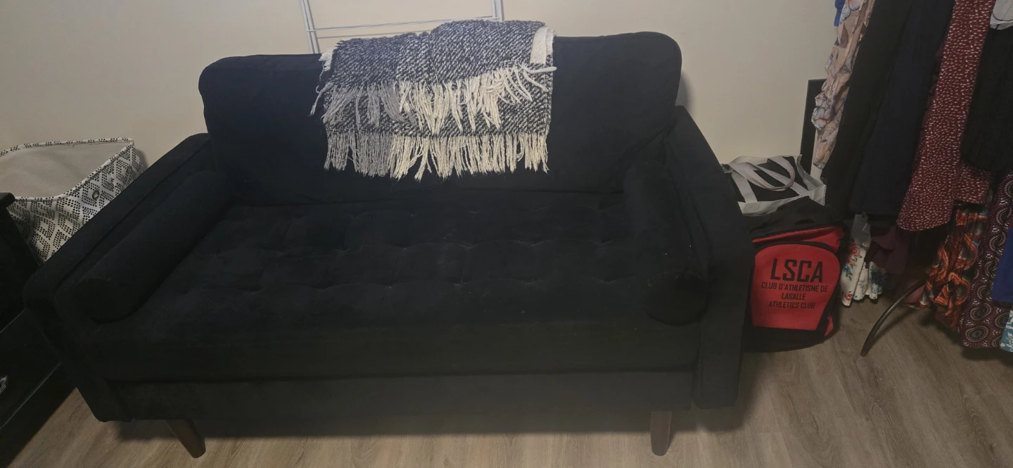 Black Tufted Sofa