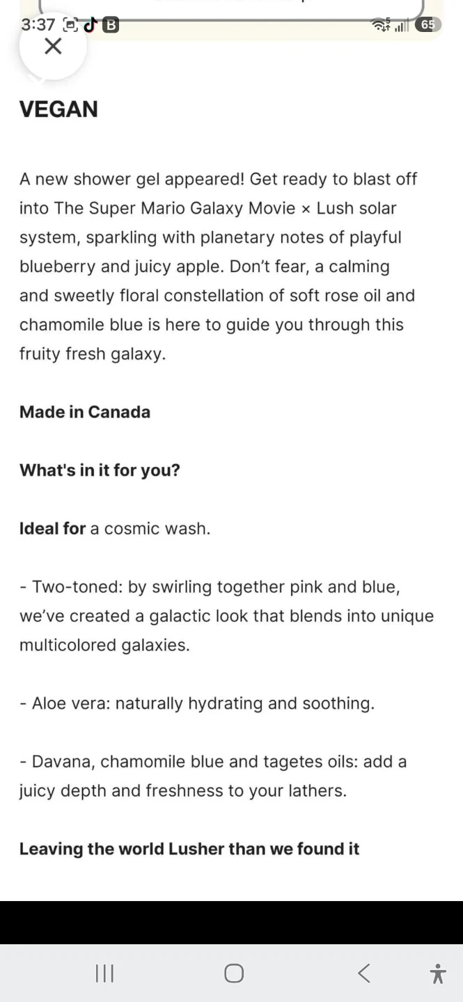 Lush Protect the Galaxy Shower Gel 500ml - photo 2