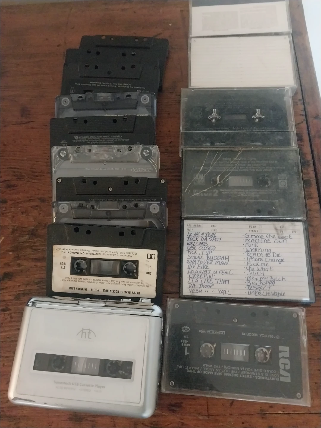 Honestech USB Cassette Player and Vintage Cassette Tapes