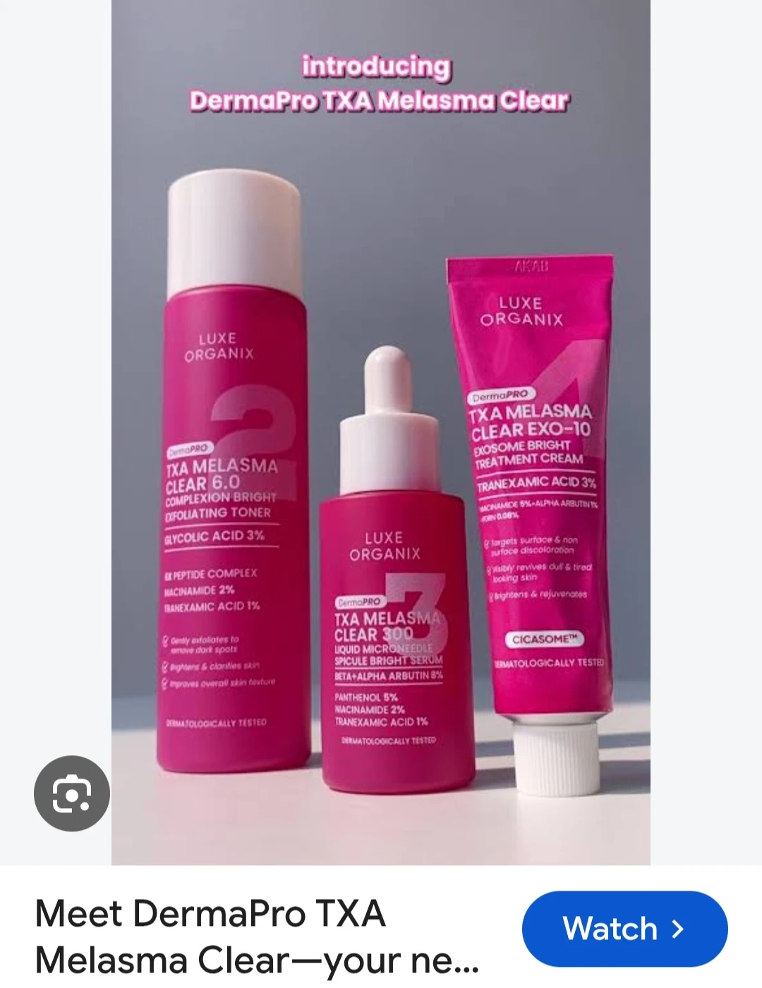 Luxe Organix DermaPro TXA Melasma Clear 3-Piece Set - photo 3