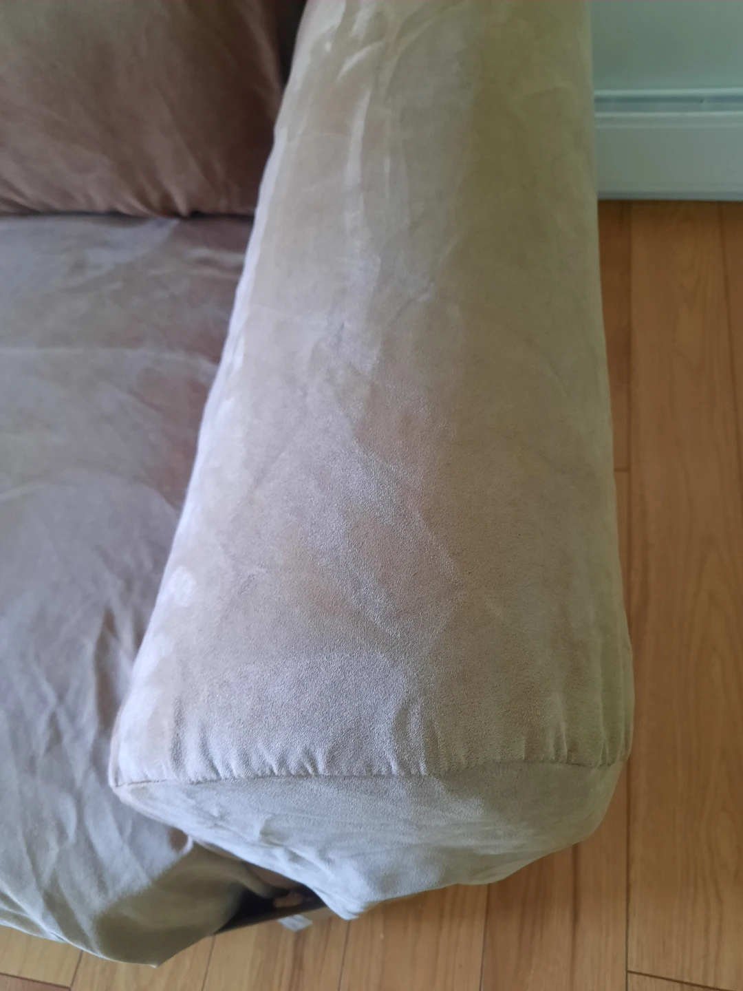 Beige Suede Sofa - photo 2