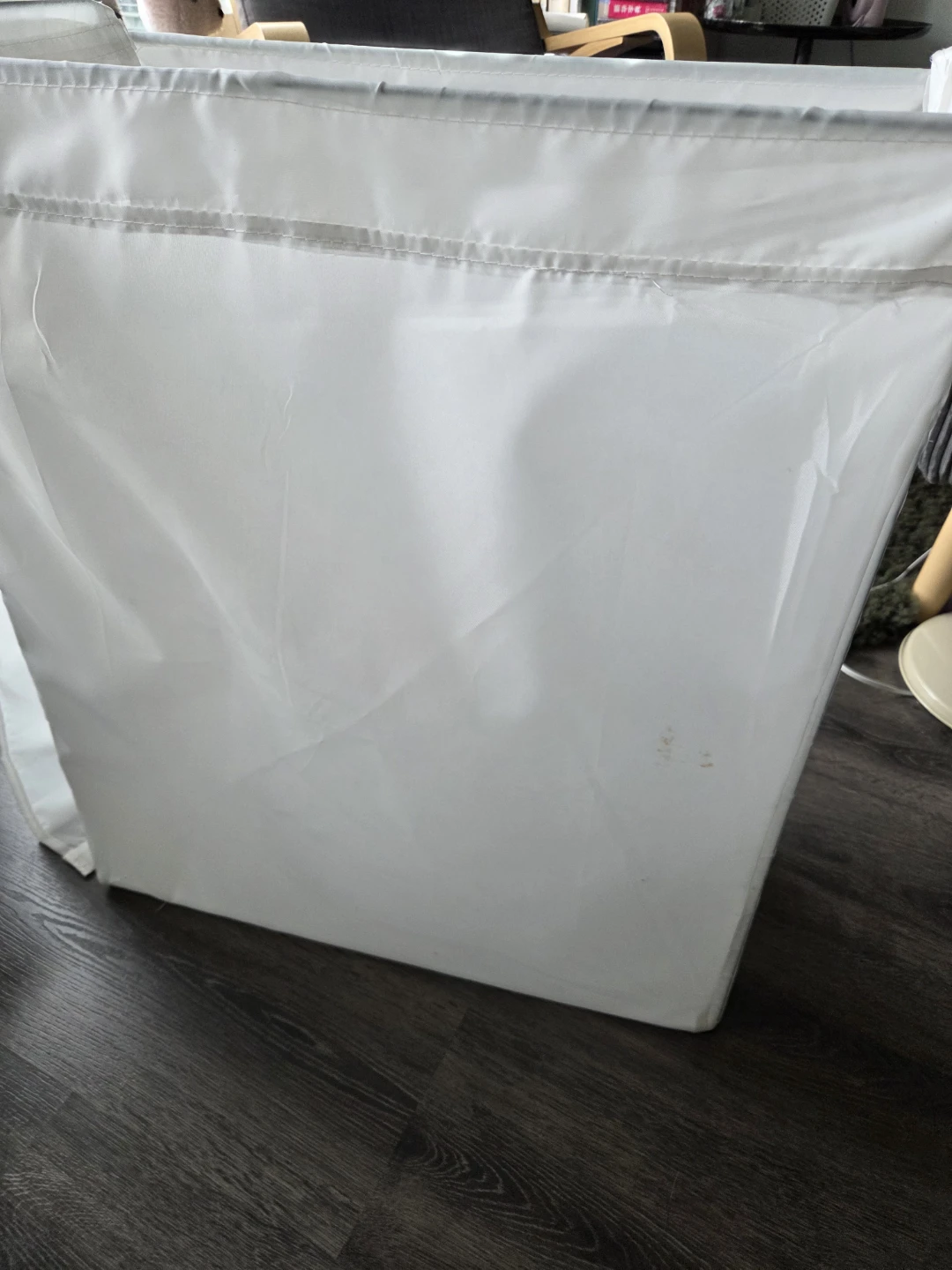 White fabric laundry hamper - photo 3