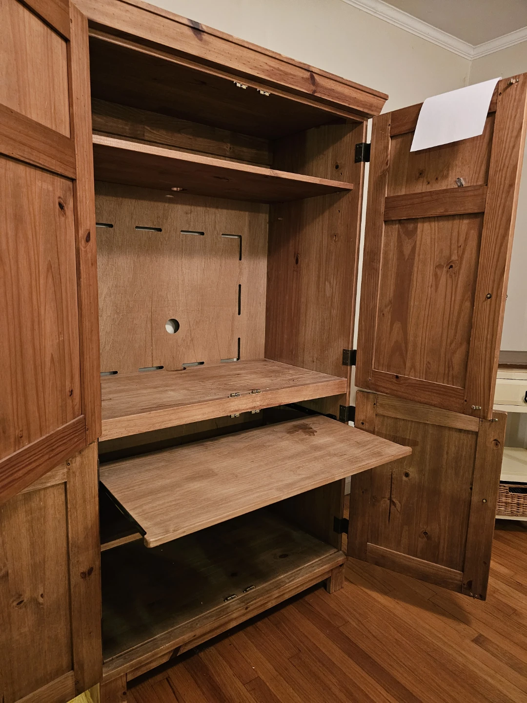 Rustic Solid Wood Armoire / Media Cabinet - photo 4