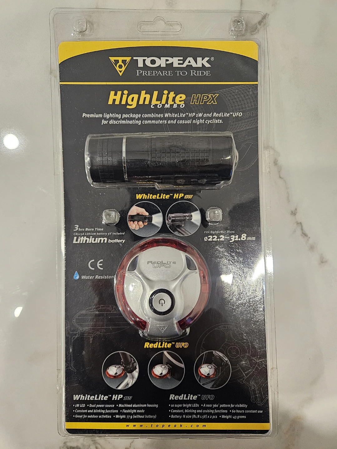 Topeak HighLite HPX Bike Light Set